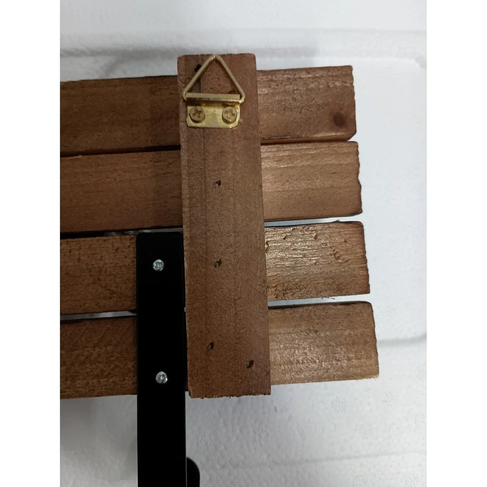 VTG Horse Head Wood Wall Hanging Rack 3 Hook Brown Western Cowboy Hat Coat Rack